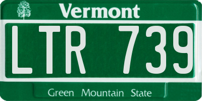 VT license plate LTR739