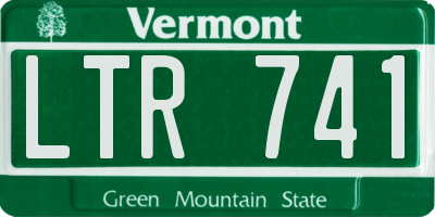 VT license plate LTR741