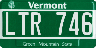 VT license plate LTR746