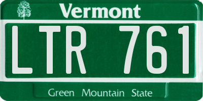 VT license plate LTR761