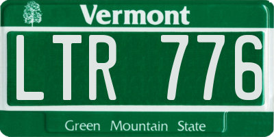 VT license plate LTR776