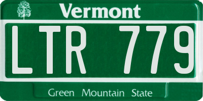 VT license plate LTR779