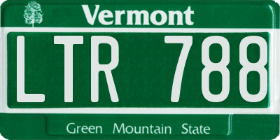 VT license plate LTR788