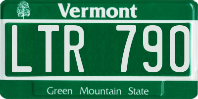 VT license plate LTR790