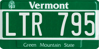 VT license plate LTR795