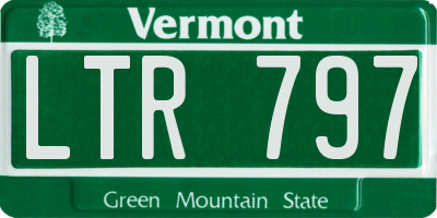 VT license plate LTR797