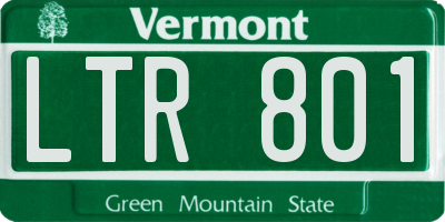 VT license plate LTR801