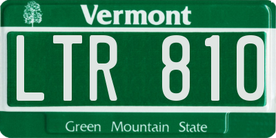 VT license plate LTR810