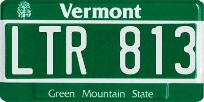 VT license plate LTR813