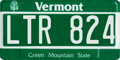 VT license plate LTR824