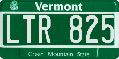 VT license plate LTR825