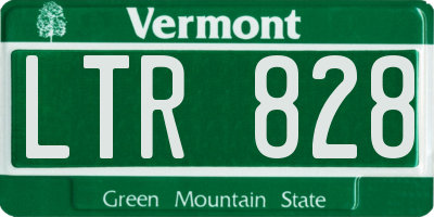 VT license plate LTR828