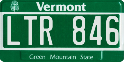 VT license plate LTR846