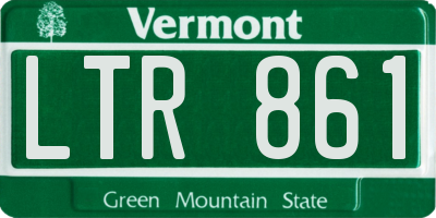 VT license plate LTR861