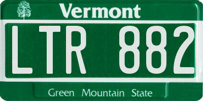 VT license plate LTR882