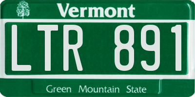 VT license plate LTR891