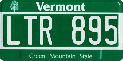 VT license plate LTR895