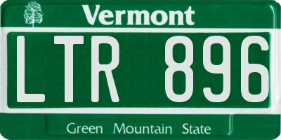 VT license plate LTR896