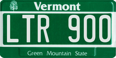 VT license plate LTR900