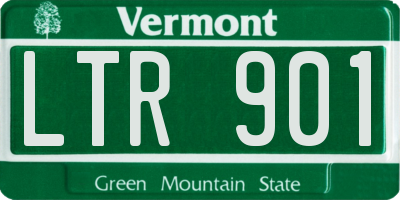 VT license plate LTR901