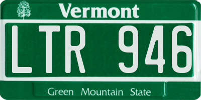 VT license plate LTR946