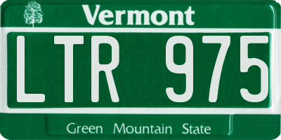 VT license plate LTR975