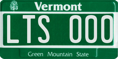 VT license plate LTS000