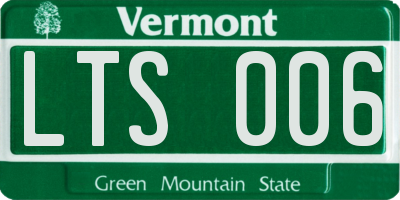 VT license plate LTS006