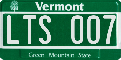 VT license plate LTS007