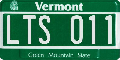 VT license plate LTS011
