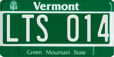 VT license plate LTS014