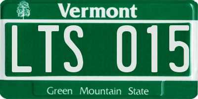 VT license plate LTS015