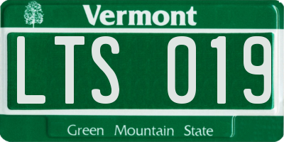 VT license plate LTS019
