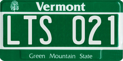 VT license plate LTS021