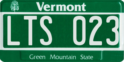 VT license plate LTS023