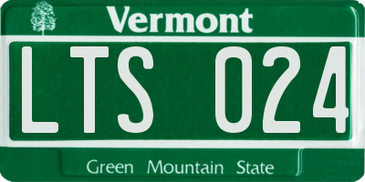 VT license plate LTS024