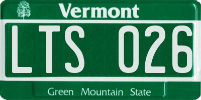 VT license plate LTS026