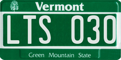 VT license plate LTS030
