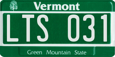 VT license plate LTS031