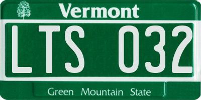VT license plate LTS032