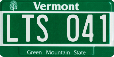 VT license plate LTS041