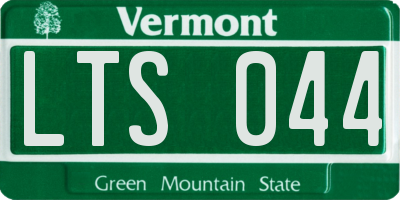 VT license plate LTS044