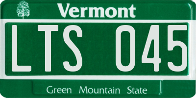 VT license plate LTS045