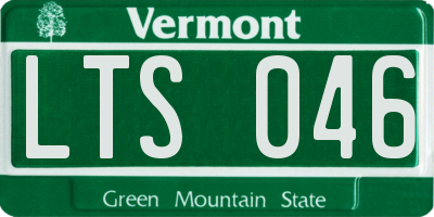 VT license plate LTS046