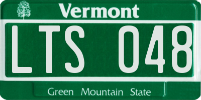 VT license plate LTS048