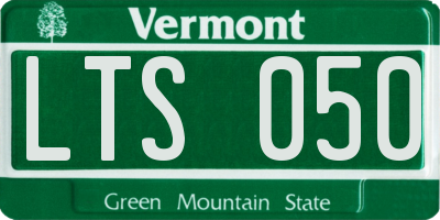 VT license plate LTS050