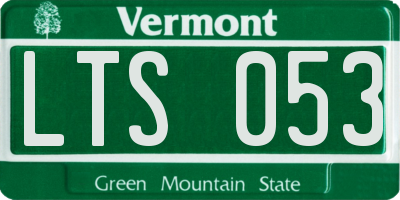 VT license plate LTS053