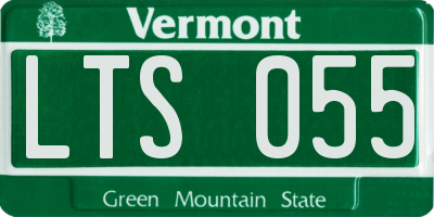 VT license plate LTS055