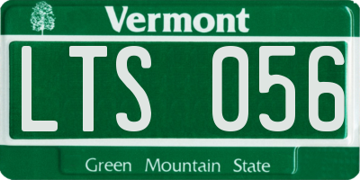 VT license plate LTS056