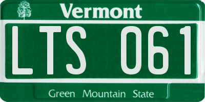 VT license plate LTS061